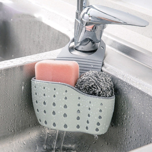 1Pcs Kitchen Accessories Utensil Organizer Adjustable Snap Sink Soap Sponge Holder Kitchen Hanging Drain Basket Kitchen Gadgets