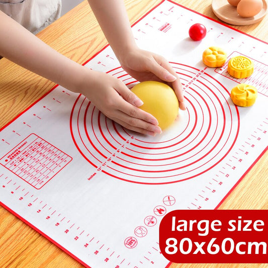 Kitchen Accessories and Gadgets Large Silicone Baking Mat Sheet Pizza Dough Non-Stick Pastry Cooking Tools Kitchen Utensil Supplies